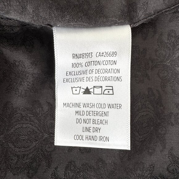 Men's 5XL Robert Graham BLACK Stellman Long Sleeved Sport Shirt - Picture 13 of 15